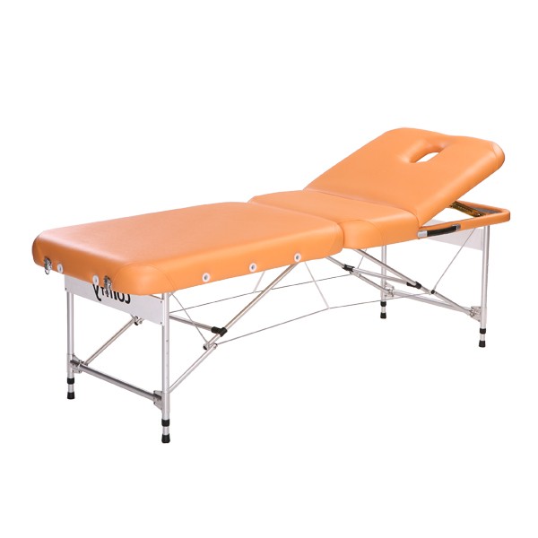 Aluminum portable treatment table 186 x 66 cm ELITE White