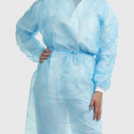 Hydro-repellent gown with elastic