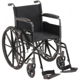 Silver Sport Wheelchair With Half Fold Back (18 Inches)