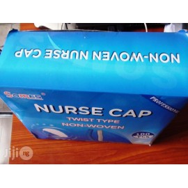 NURSE CAP TWIST TYPE NON WOVEN 100PCS