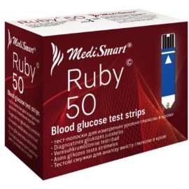 RUBY BLOOD GLUCOSE TEST STRIPS BY 50